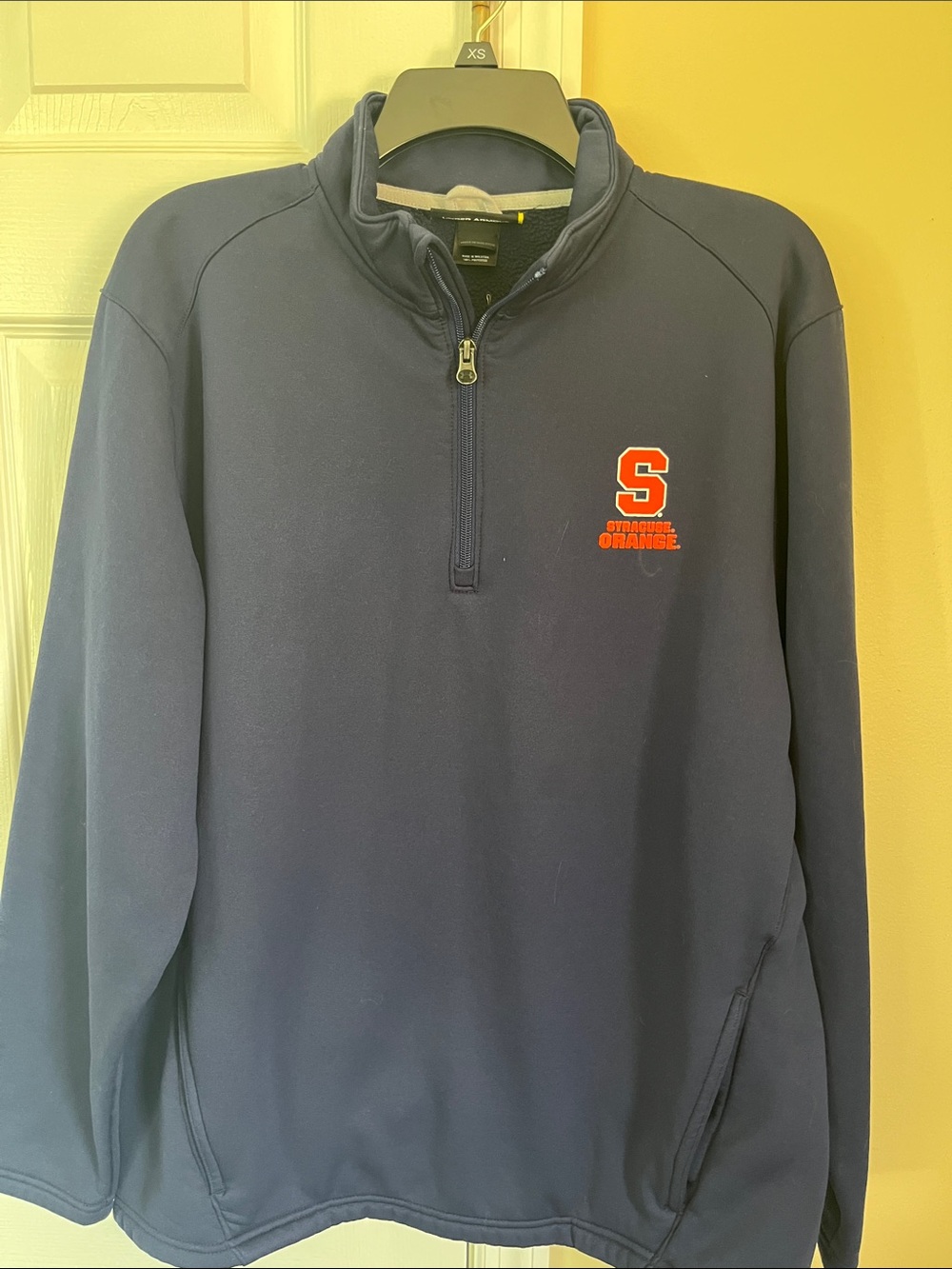 Under Armour Navy Quarter-Zip Pullover with Orange 'S' Logo